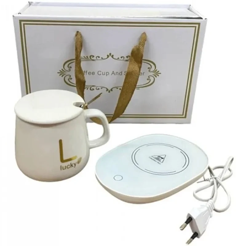 Электрочашка керамическая с подогревом в подарочной коробке Белый (MX-00008956W) - фото 4 Электрочашка керамическая с подогревом в подарочной коробке Белый (MX-00008956W) - фото 4