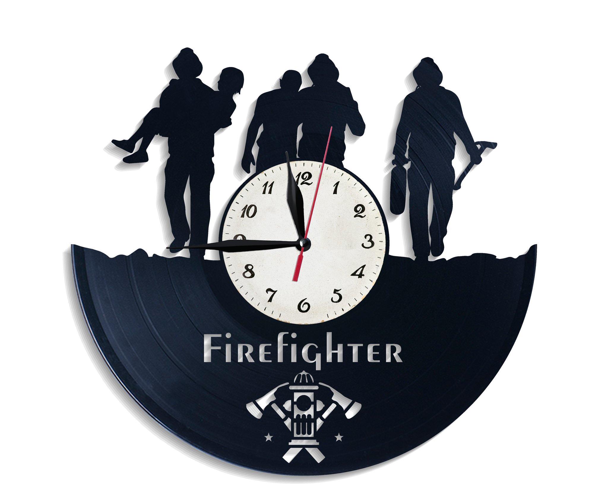 Часы настенные Пожарник 2621 из виниловой пластинки