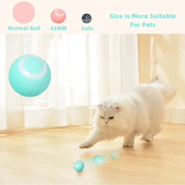М'ячик Smart інтерактивний PetGravity для котів і маленьких собак з USB Blue - фото 15