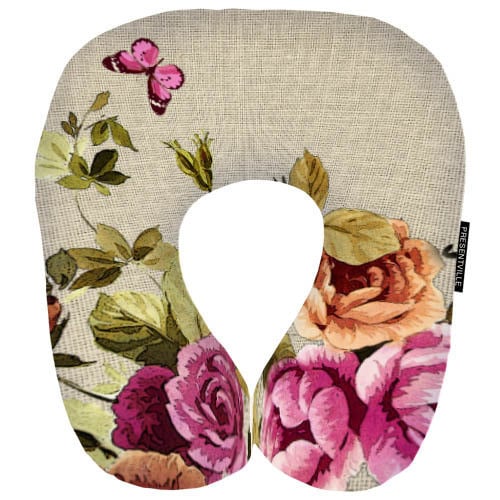 Дорожная подушка Цветы 32x30 см (DOP_16J024)