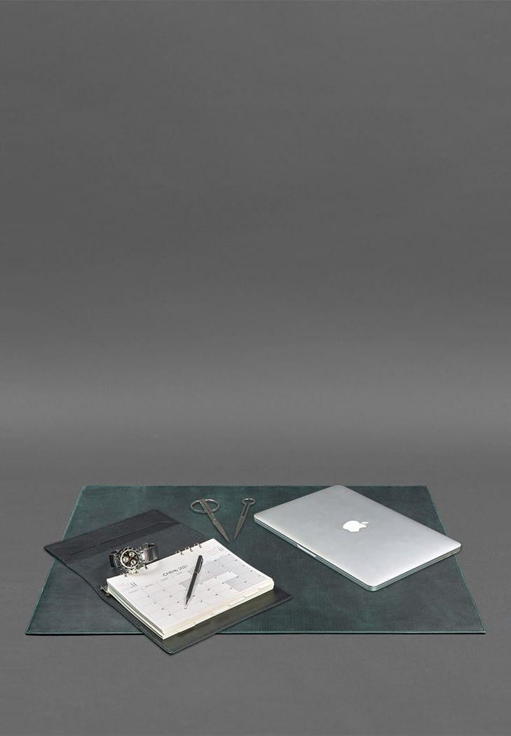 Накладка на стол руководителя 1.0 Crazy Horse Зеленый (A-026909) - фото 2 Накладка на стол руководителя 1.0 Crazy Horse Зеленый (A-026909) - фото 2