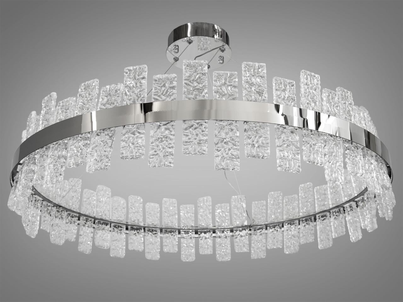 Люстра хрустальная LED для холла 828-800CH-LS 90W на 13 м2 Хром (2121570454) - фото 4