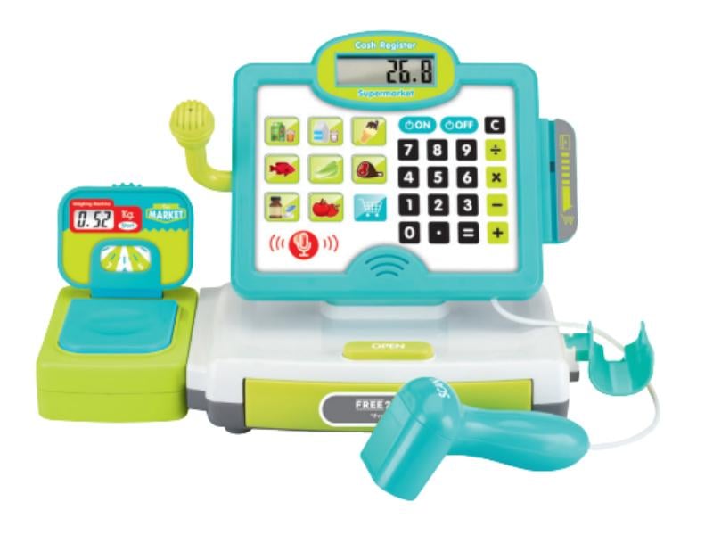Касовий апарат Free 2 Play з мікрофоном/калькулятором/сканером і аксесуарами