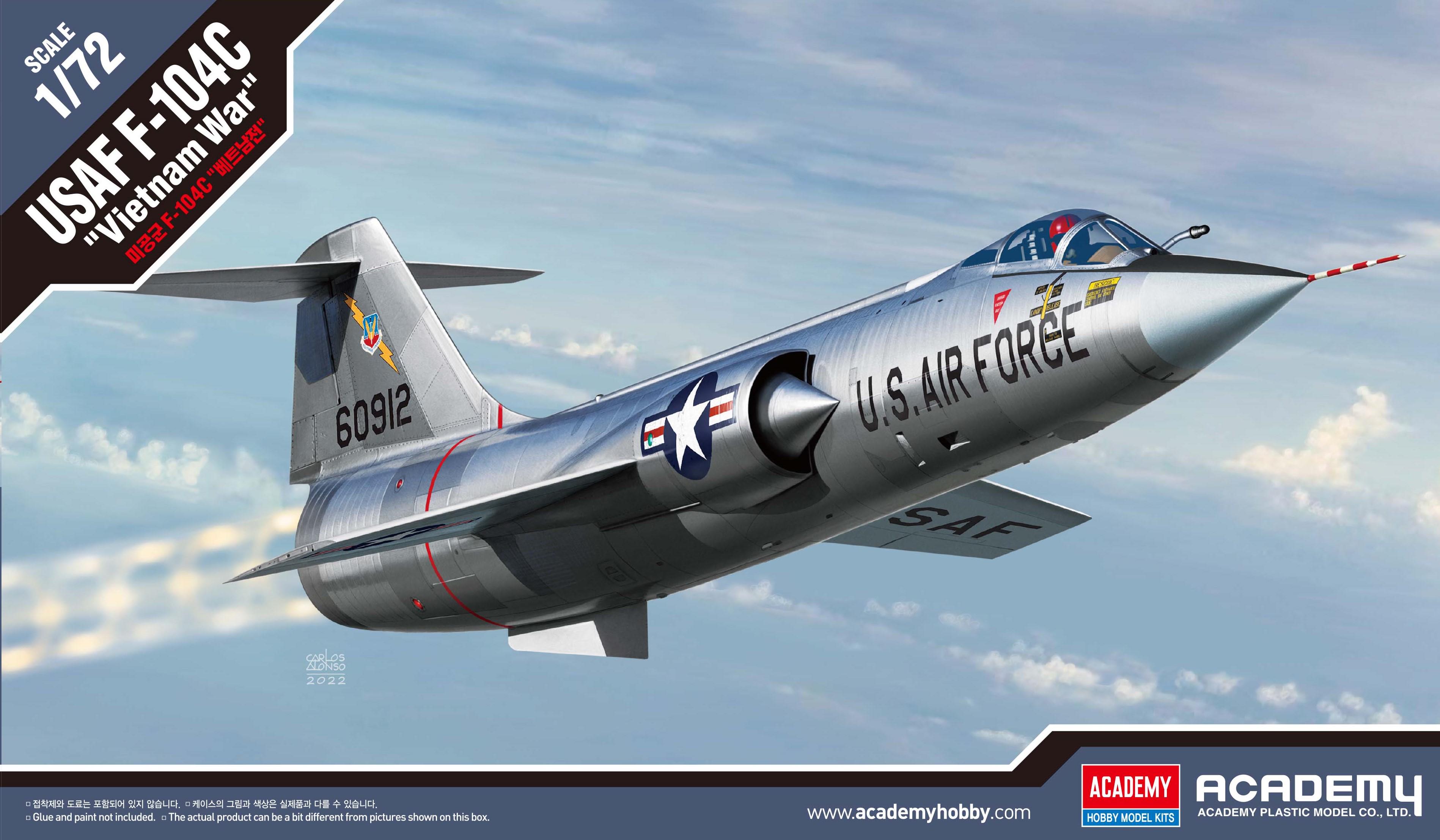 Сборная модель Academy USAF F-104C Vietnam War 1:72 (12576)