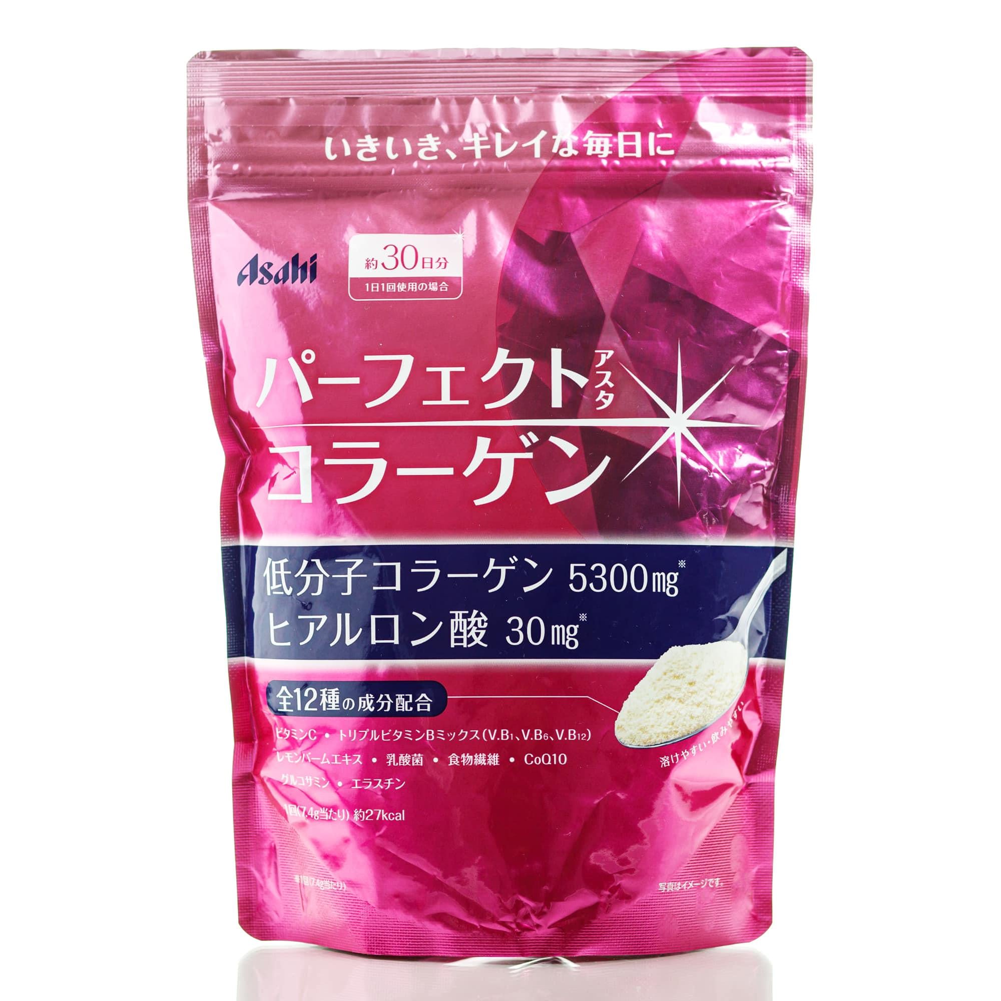 Амино коллаген и гиалуроновая кислота Asahi Perfect Collagen Powder 30 дней 225 г