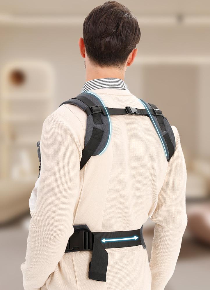 Рюкзак-кенгуру слінг Aixintu AXT-2313 для перенесення дітей Темно-сірий (3018) - фото 9 Рюкзак-кенгуру слінг Aixintu AXT-2313 для перенесення дітей Темно-сірий (3018) - фото 9