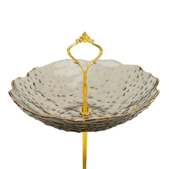 Блюдо 2-х ярусное Elisey Черный турмалин стеклянное 24 см Черный (135-81-9219-031) - фото 3 Блюдо 2-х ярусное Elisey Черный турмалин стеклянное 24 см Черный (135-81-9219-031) - фото 3