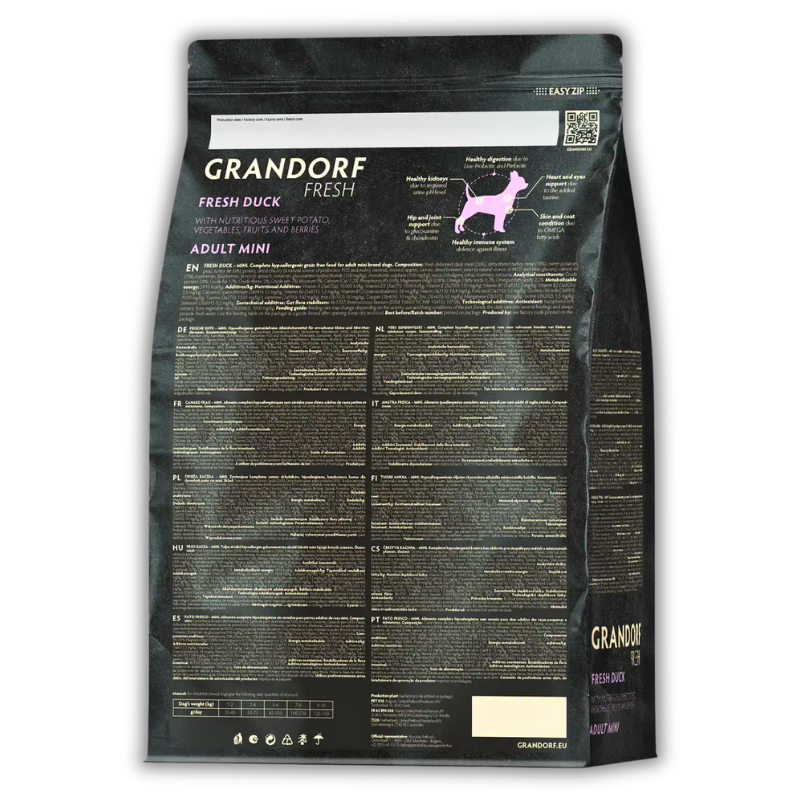 Корм сухий для собак Grandorf Fresh Качка з бататом для дорослих собак мініатюрних та малих порід 1 кг (93401) - фото 2