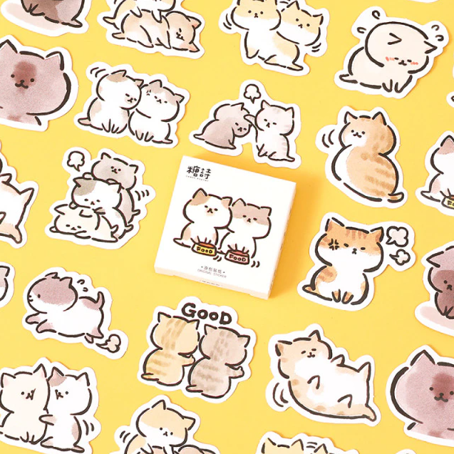 Набір наклейок для щоденника Kawaii Cute Cat 40 шт.