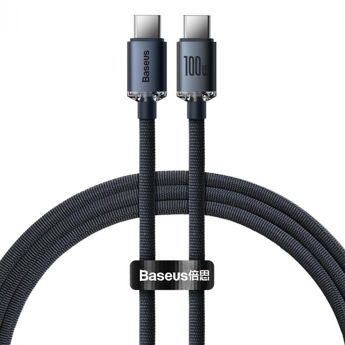 Кабель BASEUS Crystal Shine Series Fast Charging Data Cable Type-C to Type-C CAJY000601 100W 1,2 м Black