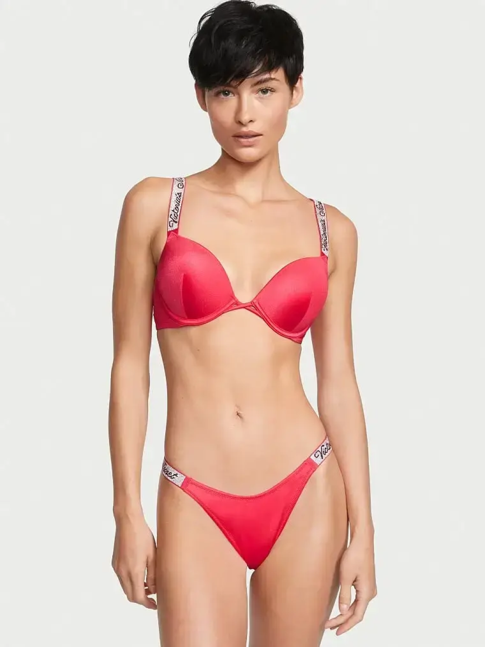 Купальний ліф Victoria's Secret Shine Strap BOMBSHELL 80E Кораловий (2128908367) - фото 3