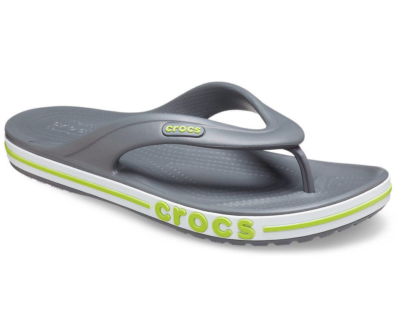 Вьетнамки Crocs Bayaband flip M9W11 р. 42/43 27 см Slate Grey Lime Punch (205393) - фото 2
