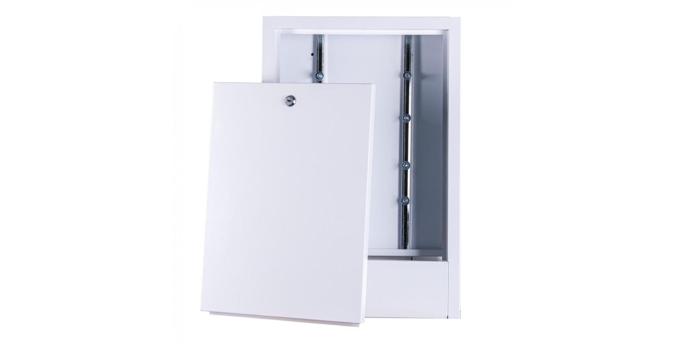 Шкаф коллекторный Галиндустрия ШКЗ-01 для наружного монтажа с двумя ключами Белый (132-119-ШКЗ-1)