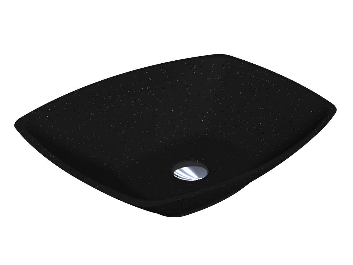 Умывальник Miraggio LEX S BLACK MIRASTONE с литого мрамора матовый Черный (84208)