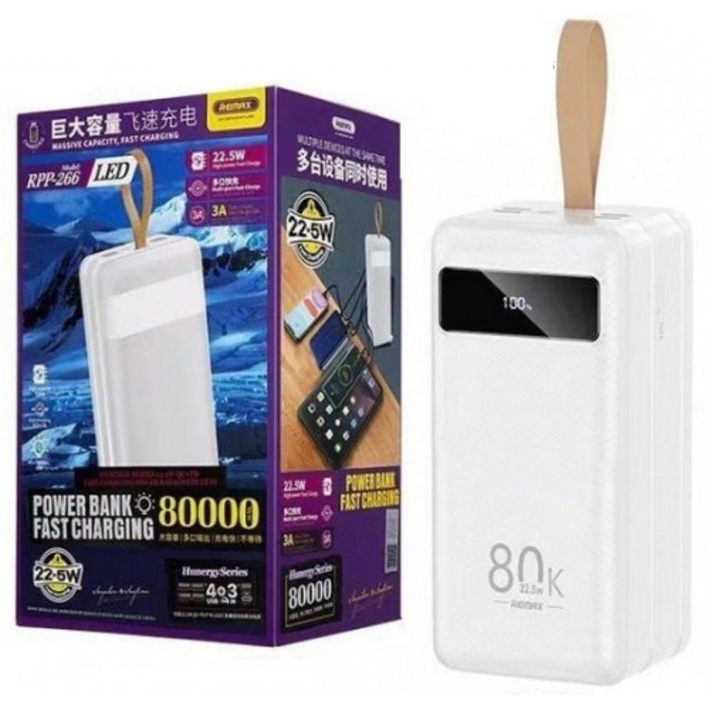 Повербанк Remax RPP-266 Hunergy 80000 mAh 22,5 W с фонариком