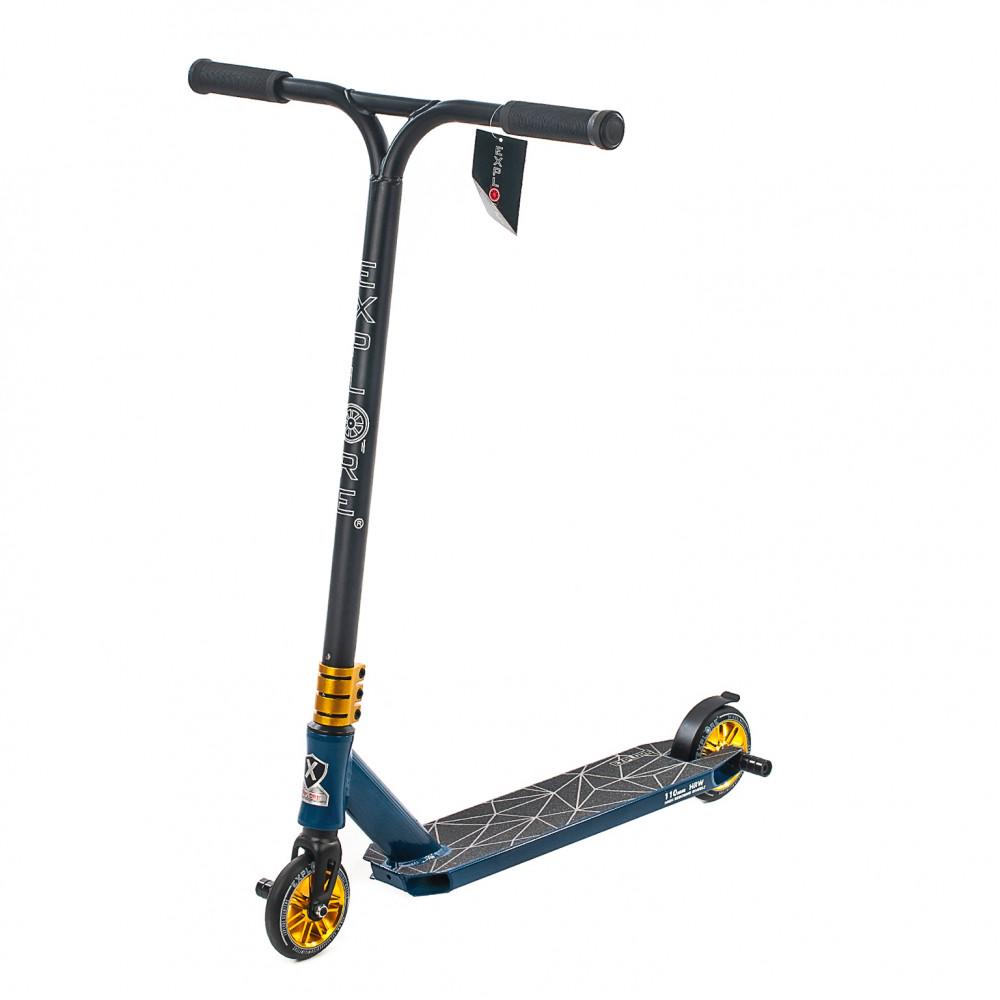 Трюковый самокат Explore Storm II HIC 2021 + пеги Синий