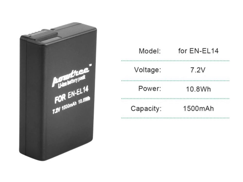 Аккумулятор EN-EL14 1500 mAh 7.2V для Nikon - фото 2