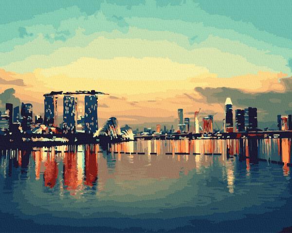 Картина по номерам Brushme Город красивого заката 40х50 см в термопакете (GX23684)