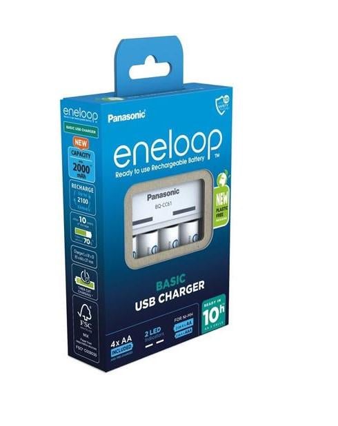 Зарядное устройство Panasonic Basic USB Charger Eneloop AA/HR06 NI-MH 2000 mAh