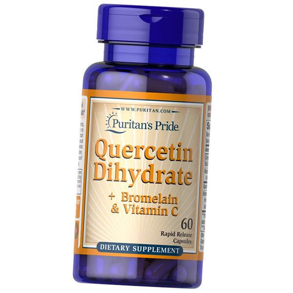 Дигидрат кверцетина quercetin dihydrate bromelain with vitamin c с бромелайном и витамином 60 капс. (70367039)