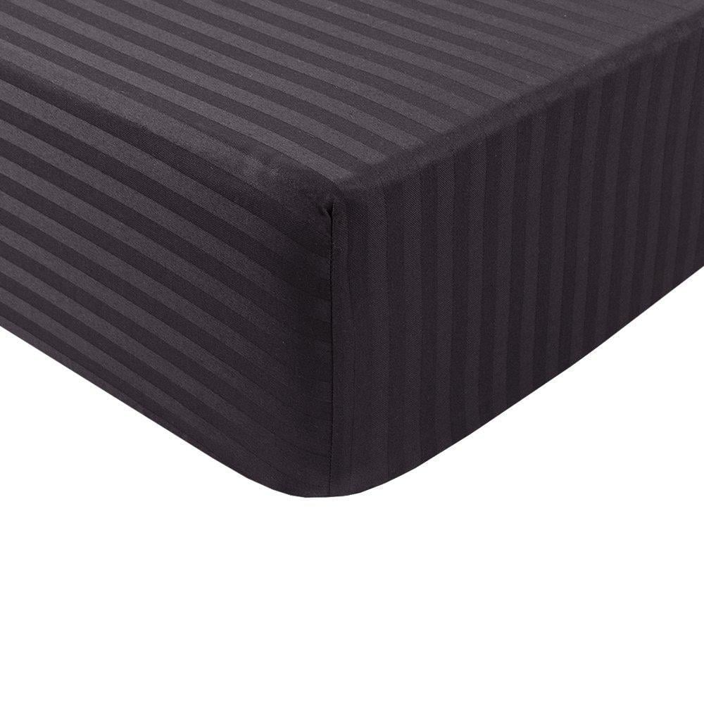 Простыня Iris Home Отель сатин страйп 1х1 100х200 см х20 см на резинке (13076653)