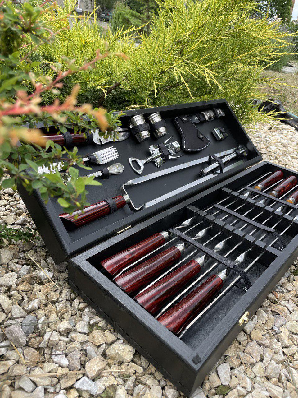 Набір шампурів Гриль cherry в кейсі (11219581) - фото 9 Набір шампурів Гриль cherry в кейсі (11219581) - фото 9