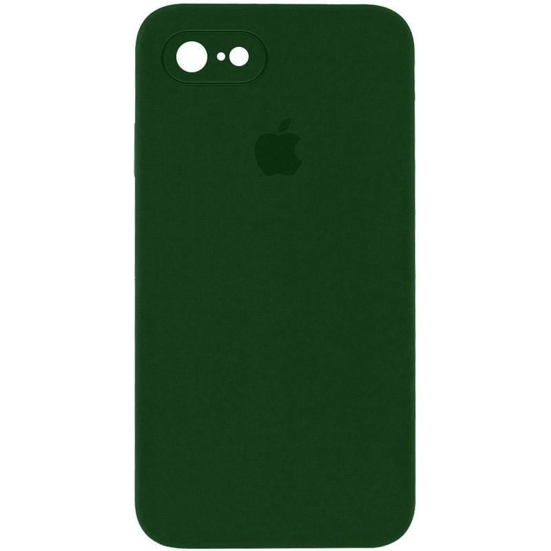 Протиударний чохол Silicone Case Square Full Camera Protective AA для Apple iPhone 7/8/SE 2020 4.7" Зелений/Army green