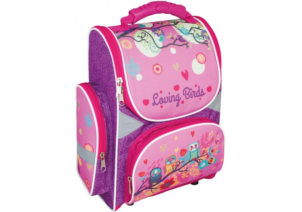 Ранец школьный Cool For School Loving Birds 34x24x12 см 6-15 л Розовый (CF86200)