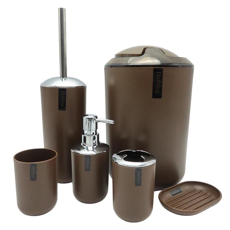 Набор аксессуаров для ванной Bathlux люкс 6 пр. Коричневый