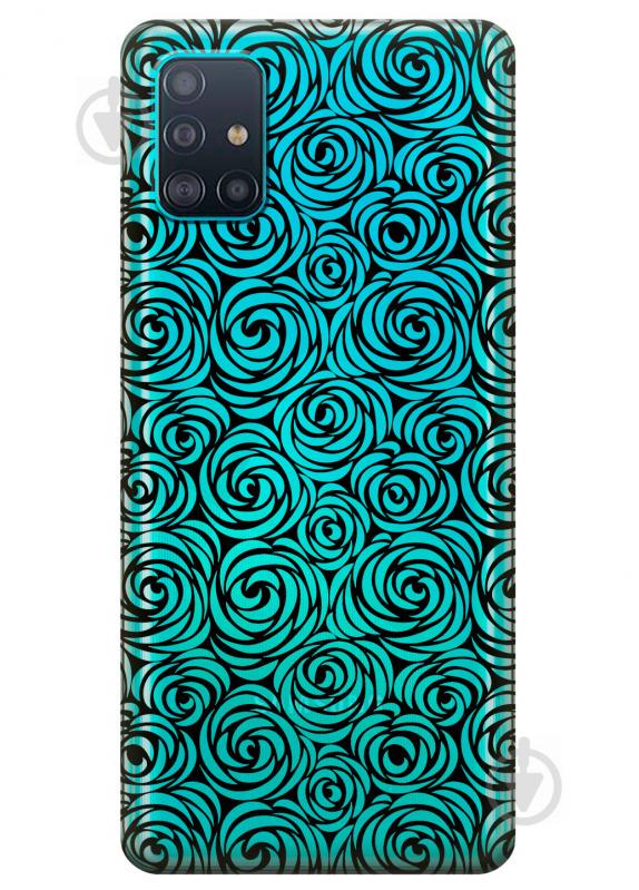 Прозорий силіконовий чохол iSwag для Samsung Galaxy A51 з малюнком - Чорні візерунки (KS3148)