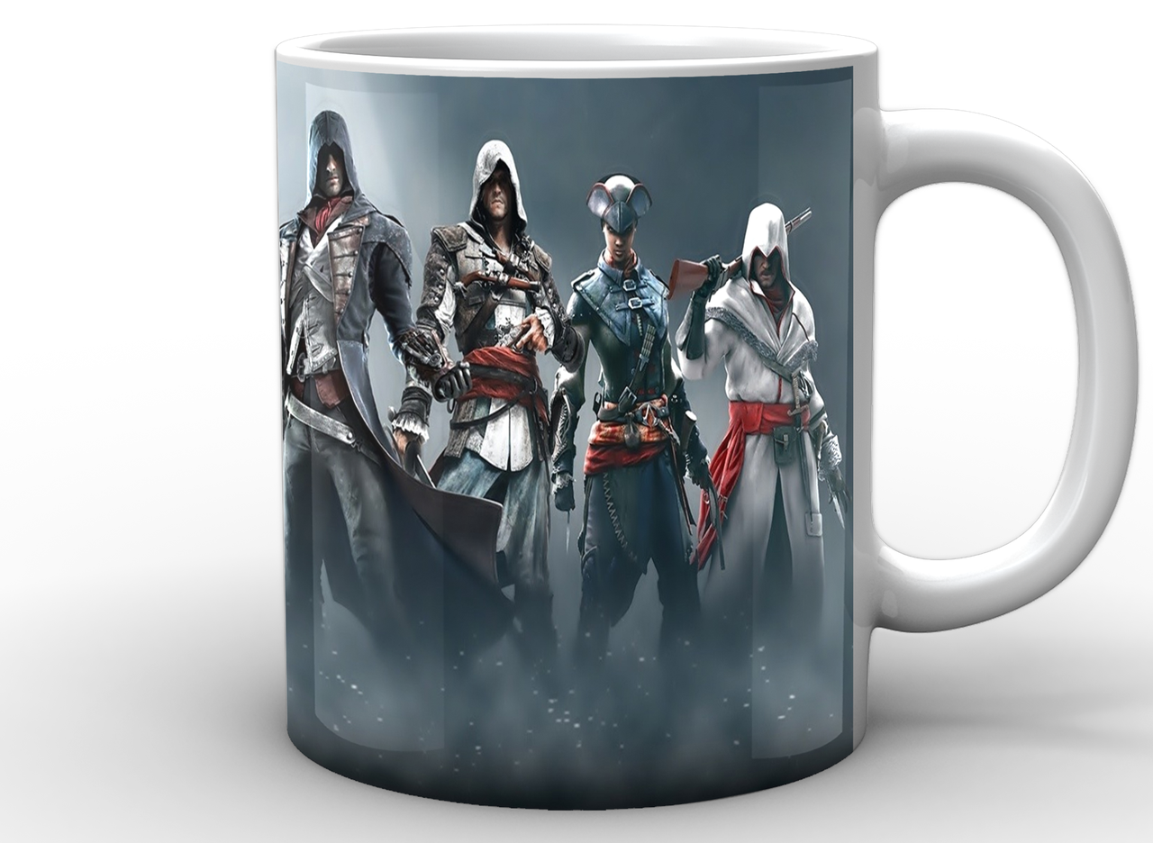 Чашка GeekLand Кредо Ассасина персонажи 330 мл Чашка GeekLand Кредо Ассасина персонажи 330 мл