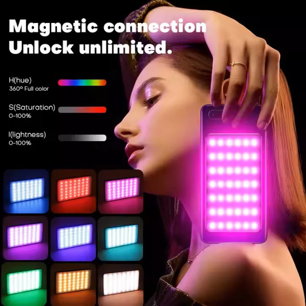 Свет накамерный M20 RGB 114 LED 22 эффекта 3000 mAh (782954) - фото 9