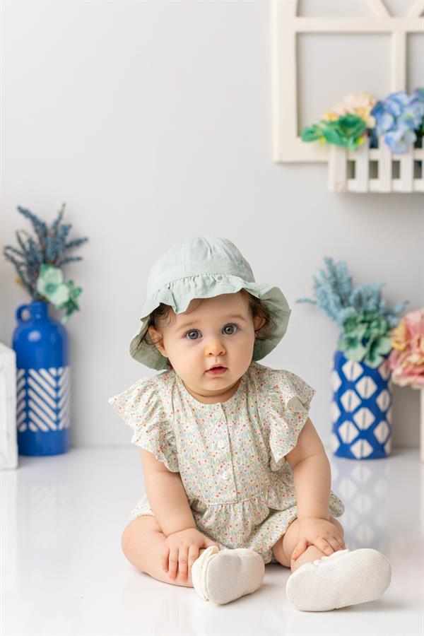 Комбинезон короткий для девочки с очным узором Mininio 18-24 месяцев 92 см Персиковый (8683169168358) Комбинезон короткий для девочки с очным узором Mininio 18-24 месяцев 92 см Персиковый (8683169168358)