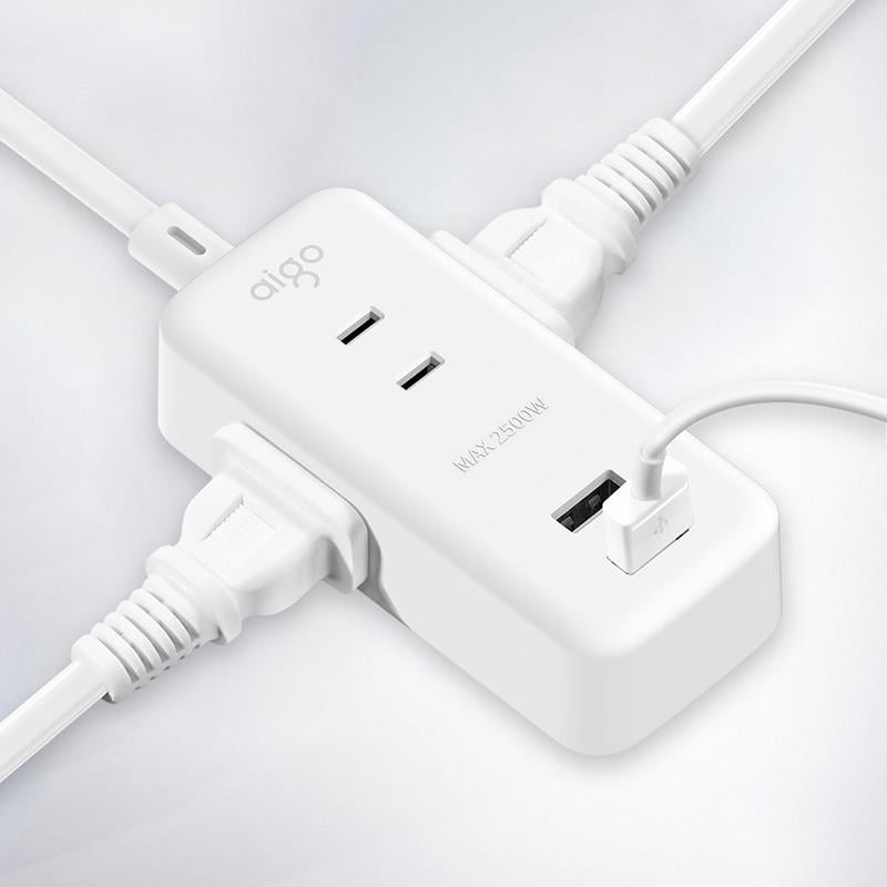 Удлинитель Aigo Power Strip AC03203 розетки 2 Usb 1 м White
