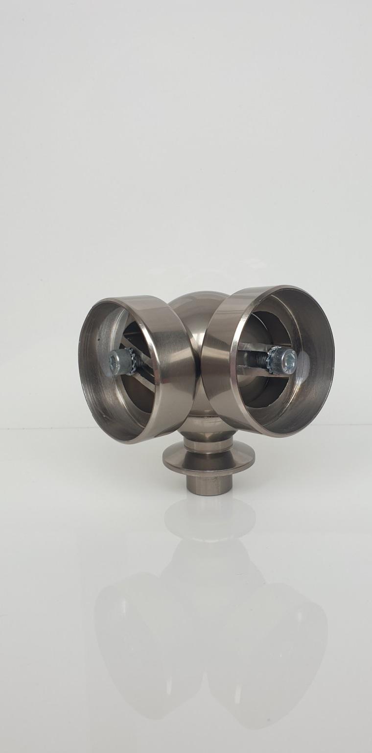 Поворот поручня регульований на стійку система коло для алюмінієвих поручнів Ø 50 мм Шампань - фото 2 Поворот поручня регульований на стійку система коло для алюмінієвих поручнів Ø 50 мм Шампань - фото 2