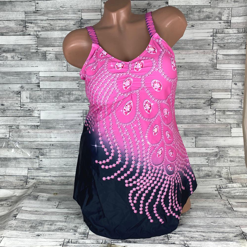 Купальник-платье женское раздельное танкини 3XL Розовый (2212) - фото 6 Купальник-платье женское раздельное танкини 3XL Розовый (2212) - фото 6