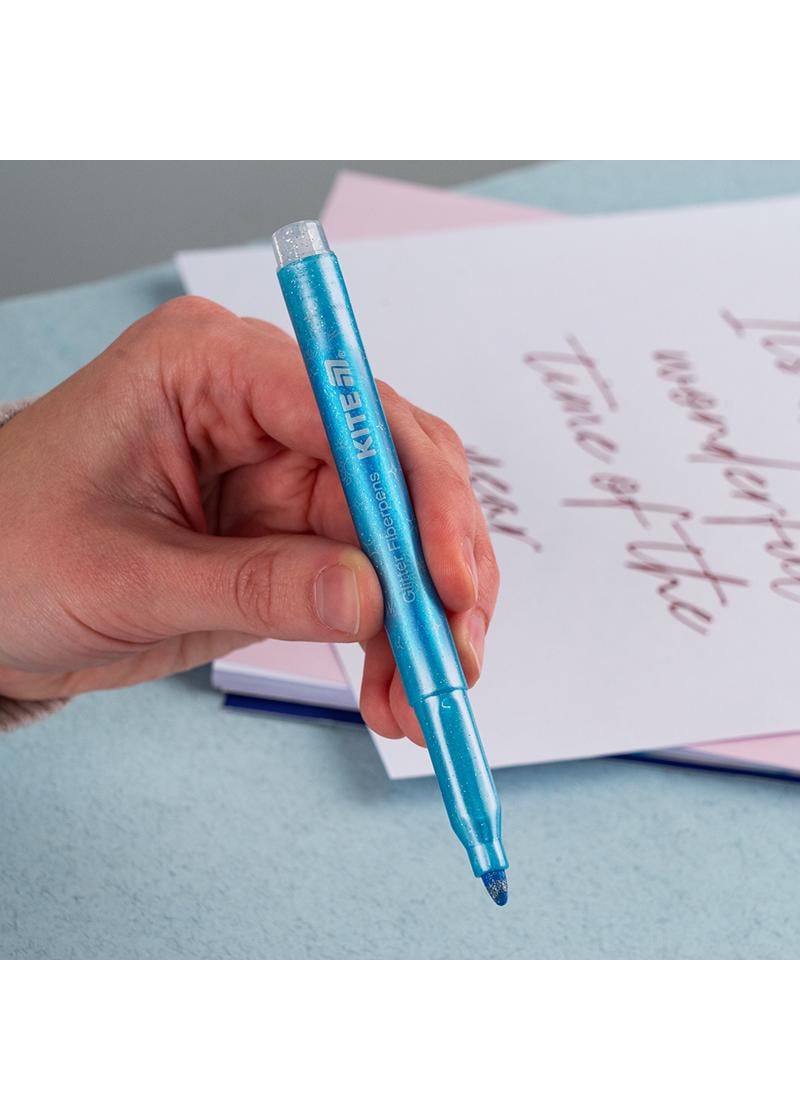 Фломастеры KITE Creative с блестками пастель 6 цветов (K-1148) - фото 3 Фломастеры KITE Creative с блестками пастель 6 цветов (K-1148) - фото 3