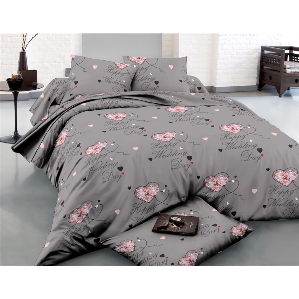 Комплект постельного белья MirSon 22-1277 Happy day Сатин семейный 160x220 см (2200003575866)