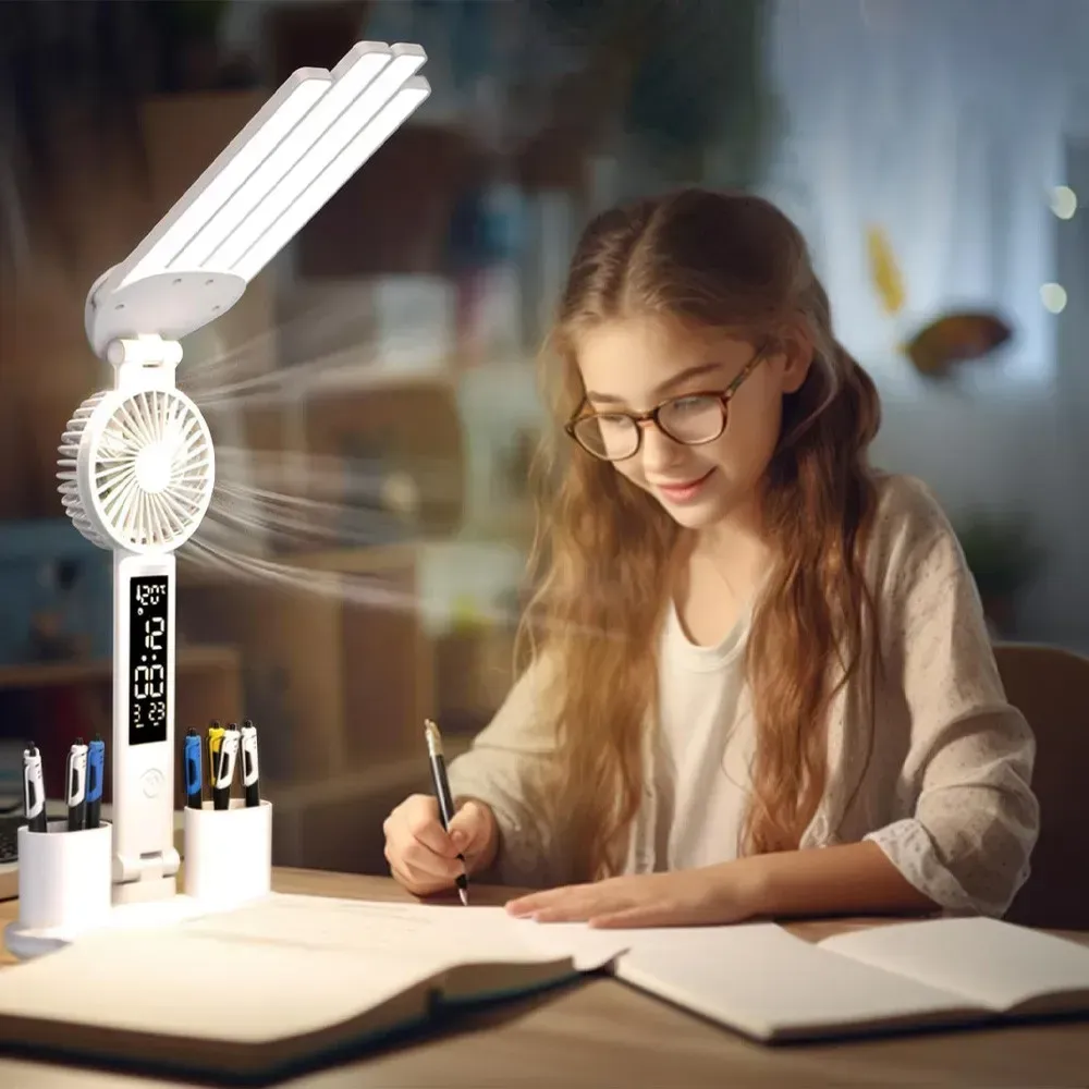 Настольная лампа с вентилятором и дисплеем аккумуляторная 3200 мАч USB (234580171) - фото 3 Настольная лампа с вентилятором и дисплеем аккумуляторная 3200 мАч USB (234580171) - фото 3