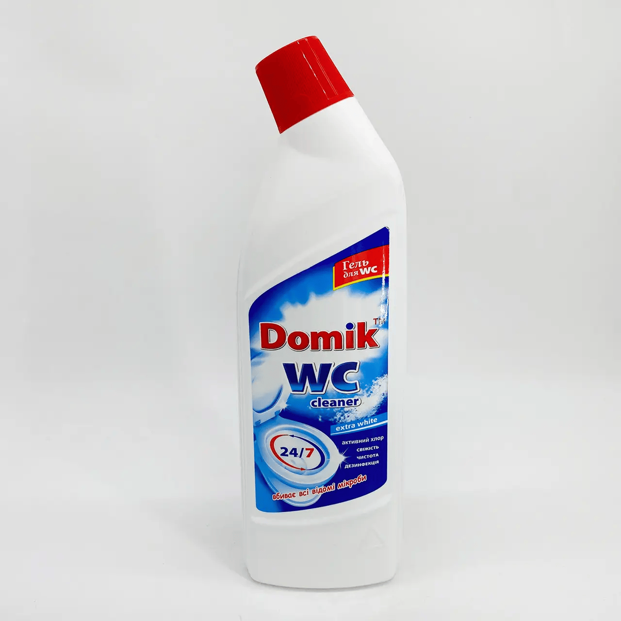 Гель для чистки туалета WC Domik Expert активный хлор 1000 мл