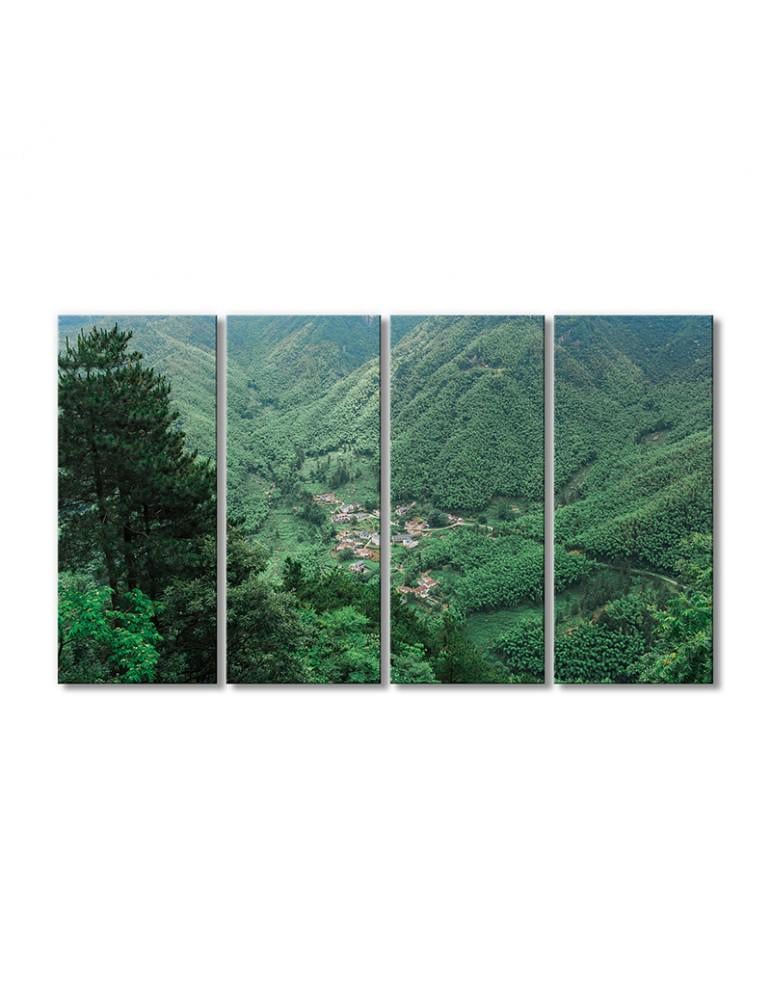 Картина модульная Пейзаж с зелеными холмами 4 модуля 80x120 см