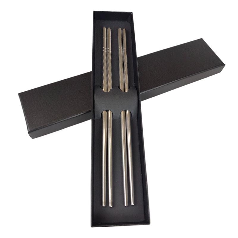 Палочки японские для суши и азиатской кухни из стали 2 пары в подарочной упаковке (R9145 2 пары 9476)