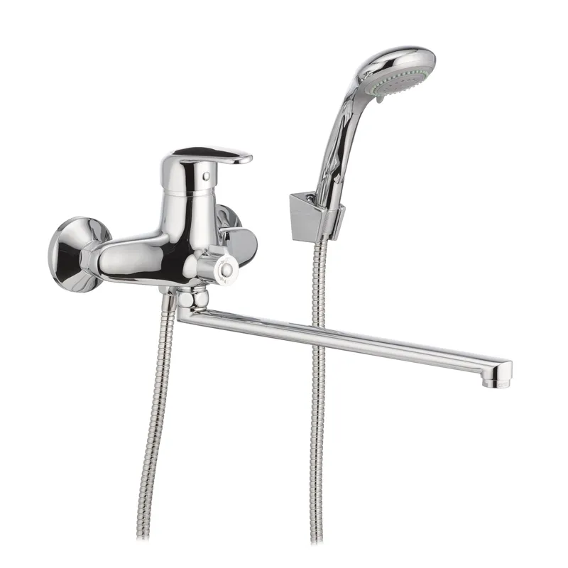 Смеситель для ванны Cron Magic 006 с черной ручкой (CR0114)