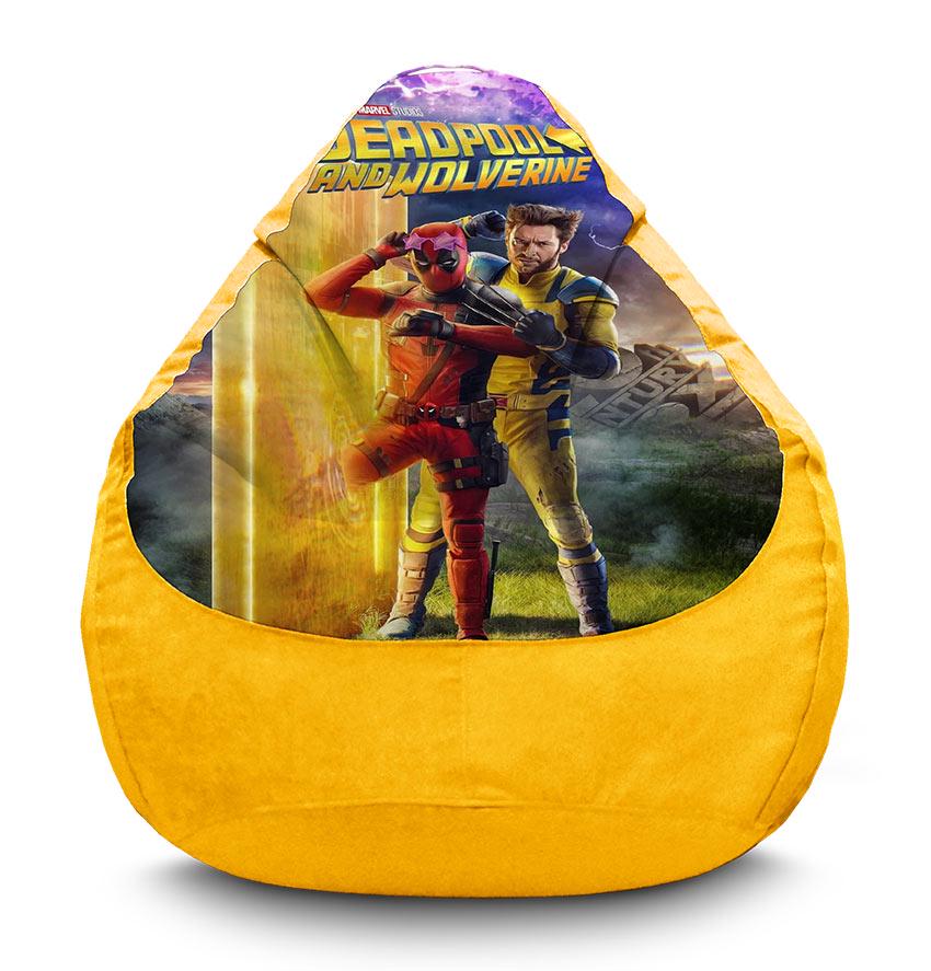 Кресло-мешок iPuff Deadpool and Wolverine Friends Marvel флок XXL 90х125 см Желтый (113934-1) Кресло-мешок iPuff Deadpool and Wolverine Friends Marvel флок XXL 90х125 см Желтый (113934-1)
