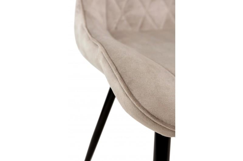 Кухонний стілець Мікс Меблі Korfu велюр Мокрий пісок/Чорний - фото 7
