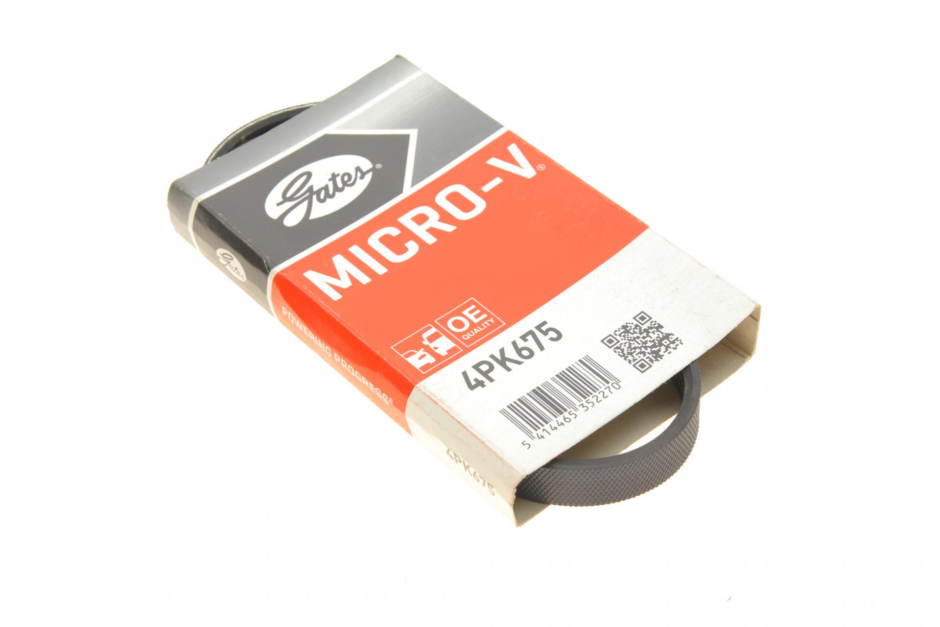 Ремінь генератора GATES для Hyundai i10/Fiat Doblo/Punto/Stilo 1.2/1.4 01- (4PK675)