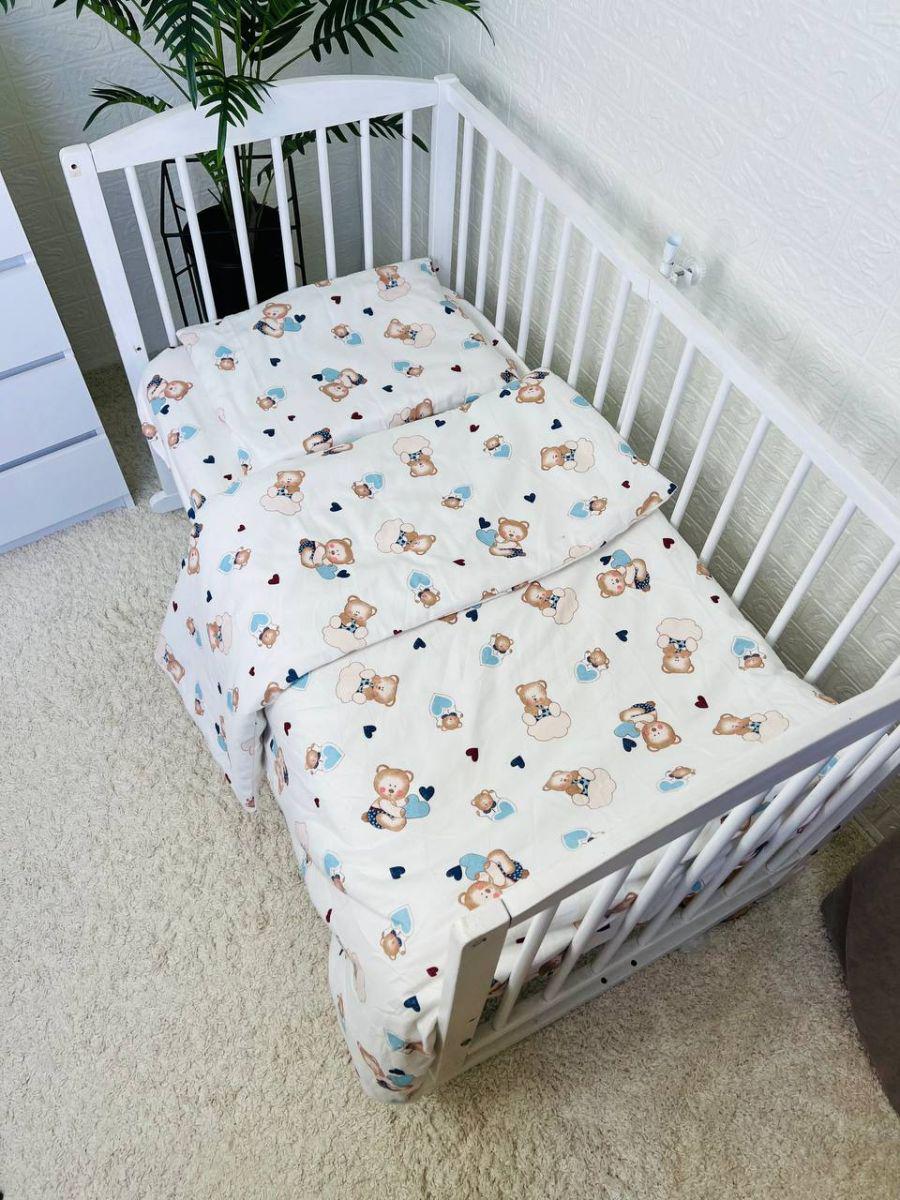 Комплект постельного белья детский байковая наволочка/под одеяло/простыня (7721)