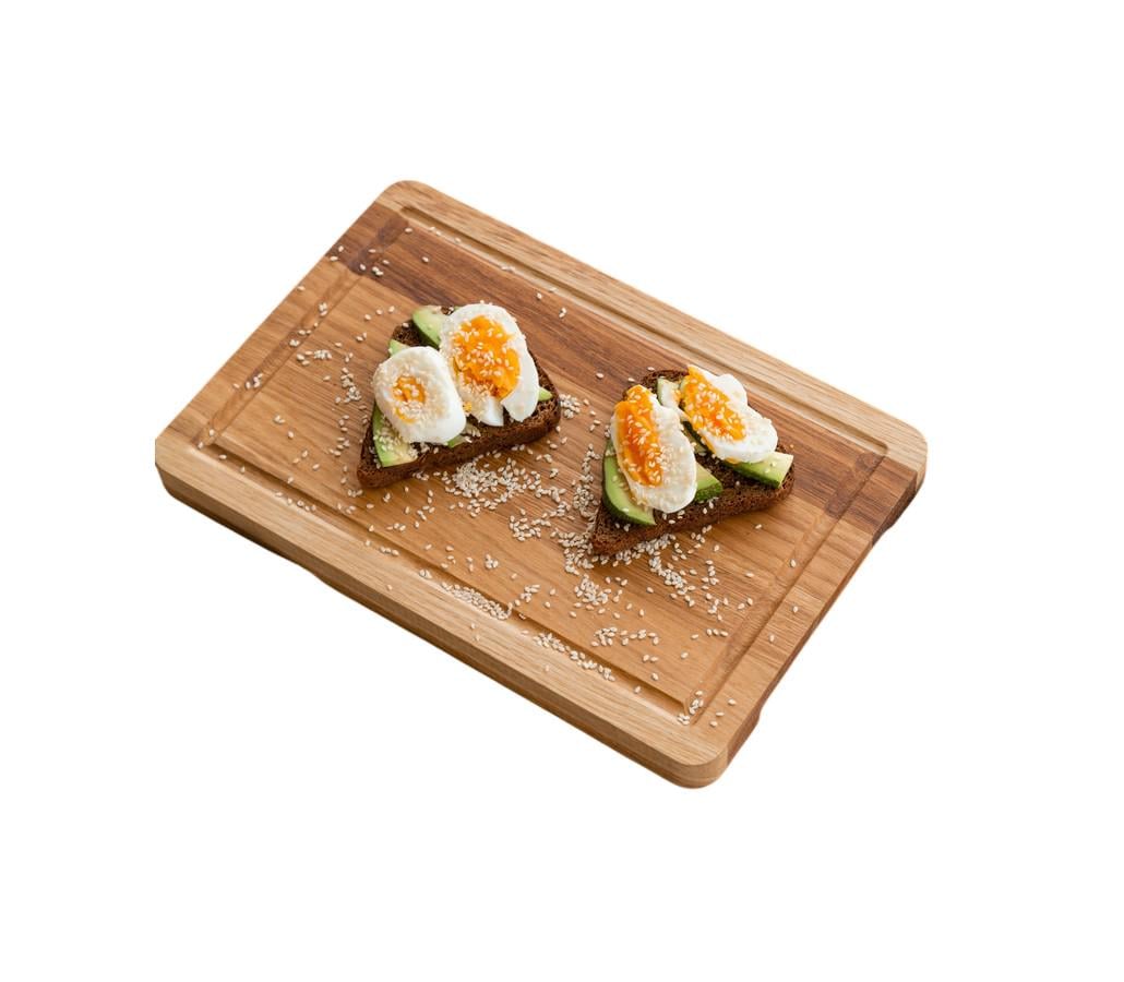 Доска разделочная из дерева BVD22 с желобом 40х20х2,5 см (1743)