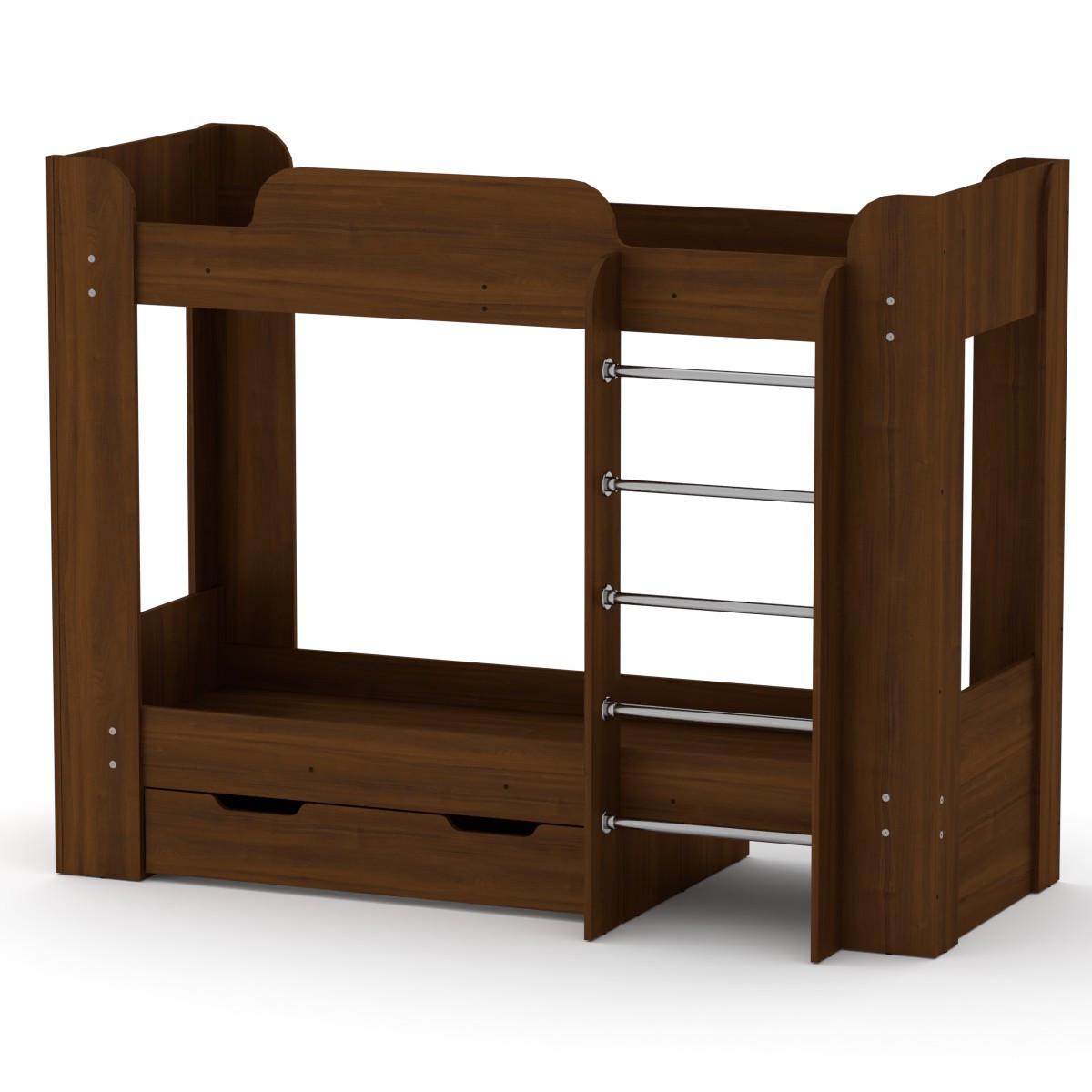 Ліжко двоярусне Компаніт Твікс-2 70x190 см Горіх еко (26892465)