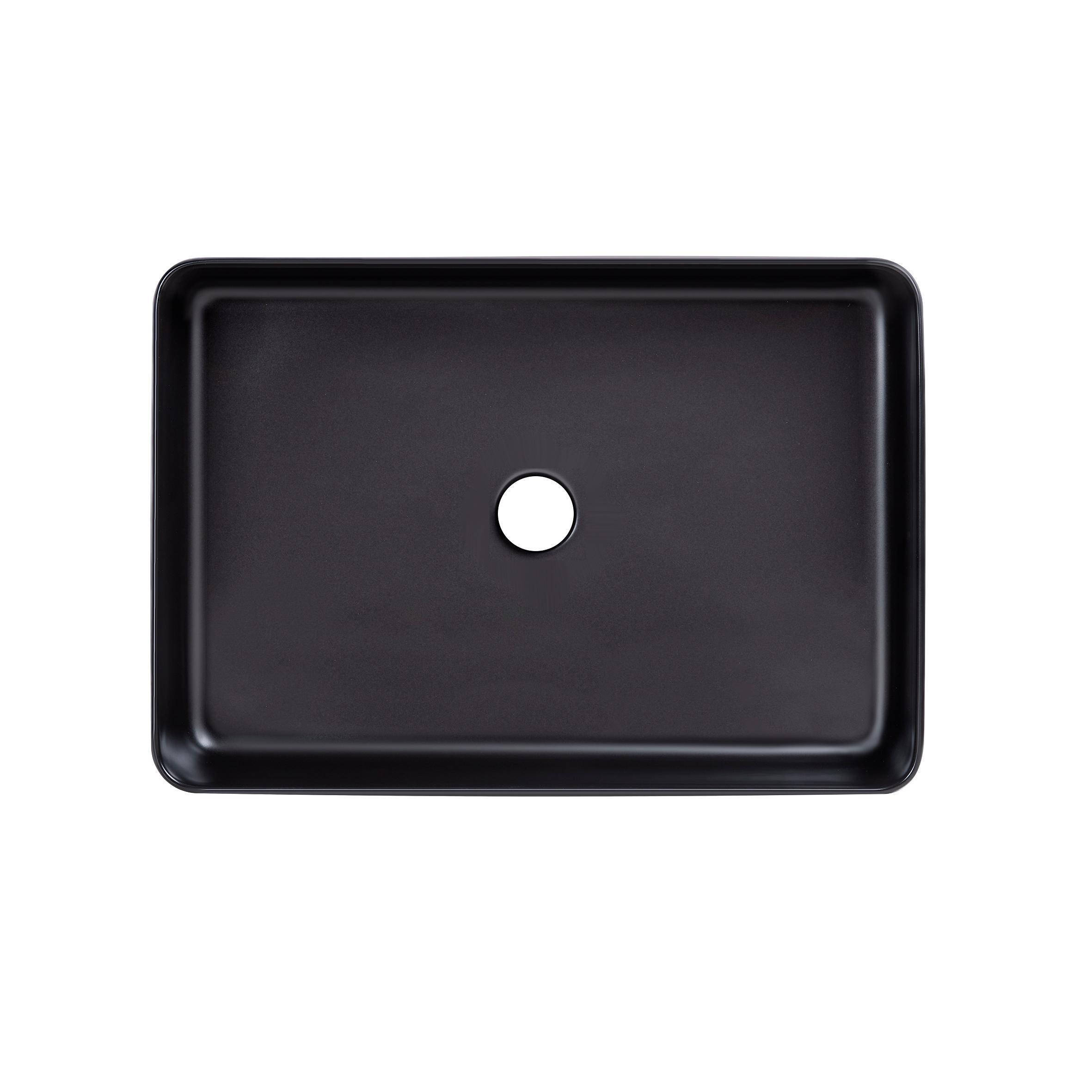 Раковина-чаша Qtap Tern QT1711A055MB 500х350х145 мм Black matt (SD00053089)